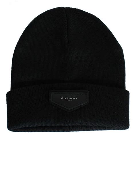 logo patch wool blend beanie givenchy|Men's Designer Beanies & Caps .